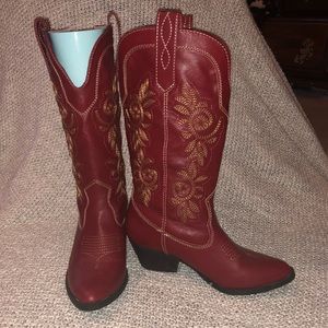 Rampage Red Fashion Cowgirl Boots